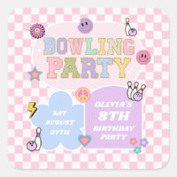 Bowling Party Preppy Varsity Patch Anniversaire fê