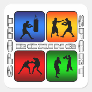 Sticker Carré Boxe spectaculaire
