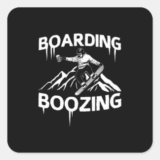 Sticker Carré Boyage de snowboard