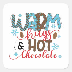 Sticker Carré Bracelets chauds et chocolat chaud