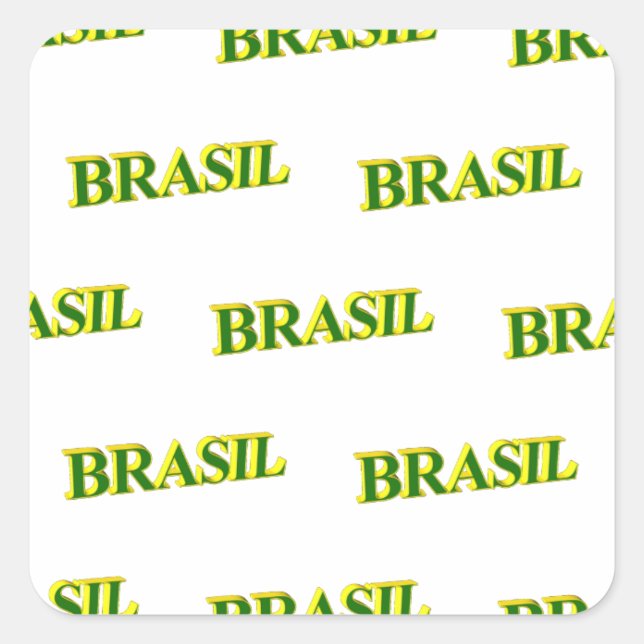 Sticker Carré Brasil 3D (Devant)