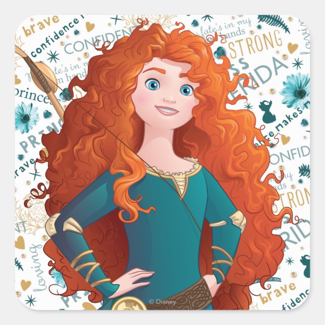 Sticker Carré Brave Princesse (Devant)