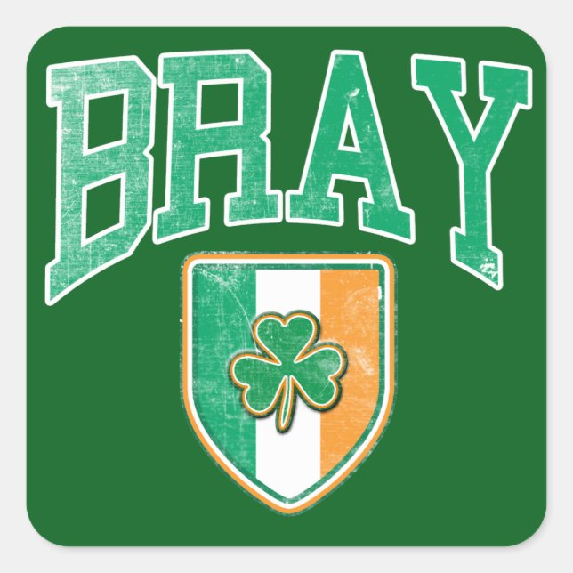 Sticker Carré BRAY, Irlande (Devant)