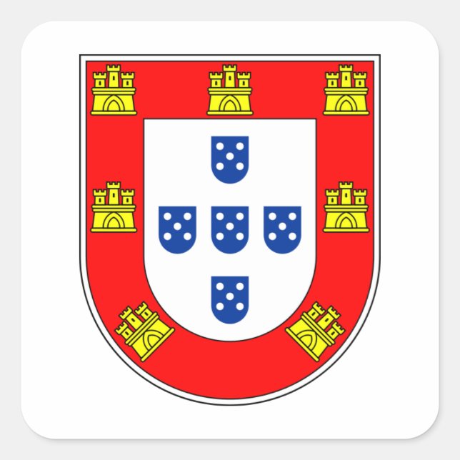 Sticker Carré Brazão le Portugal (Devant)