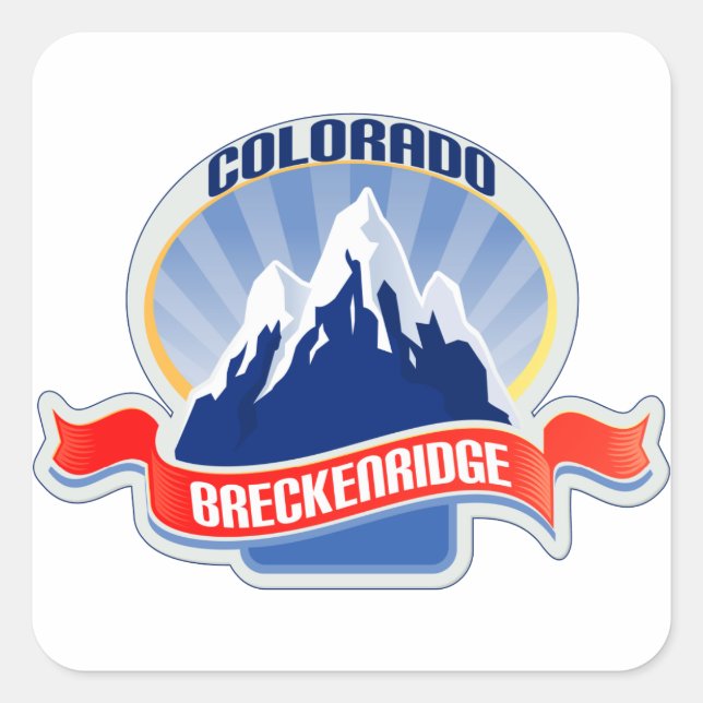 Sticker Carré Breckenridge Colorado (Devant)