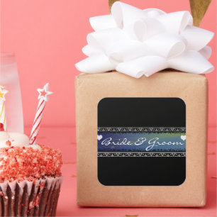 Sticker Carré Bride et chambre Sun Rays Vellum et frontières