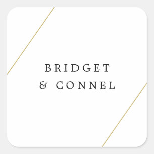 Sticker Carré Bridget Mariage moderne géométrique