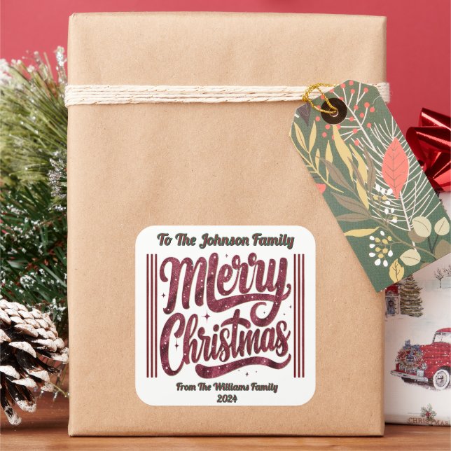 Sticker Carré Brighten Christmas With a Fun Sticker! (vacances)