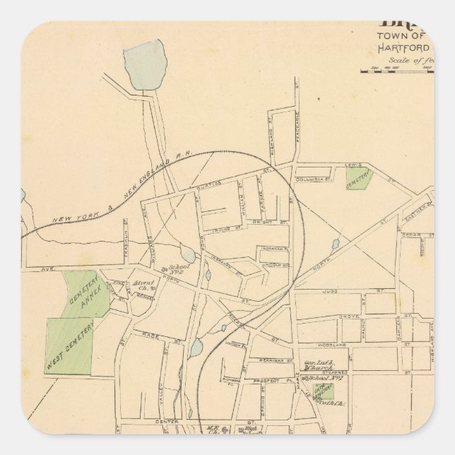 Sticker Carré Bristol Borough (Devant)