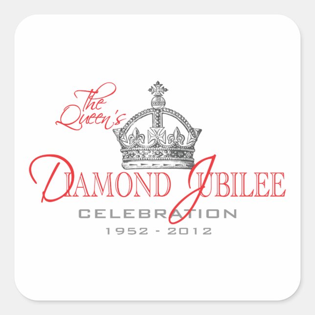 Sticker Carré British Diamond Jubilee - Royal Souvenir (Devant)