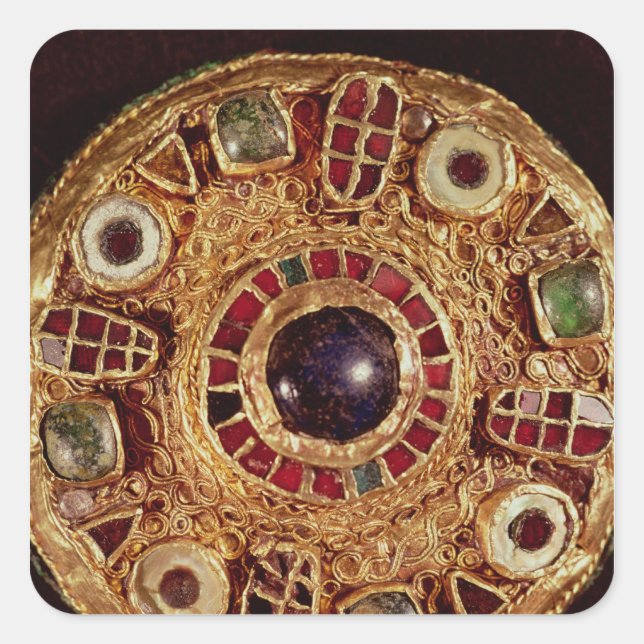 Sticker Carré Broche ronde (Devant)