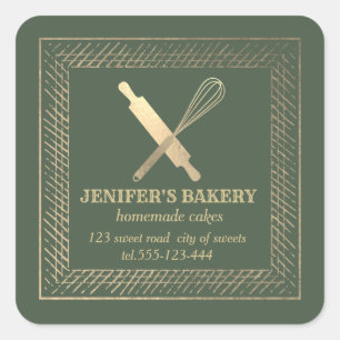 Sticker Carré Brochure professionnelle en or laminoir whisky che