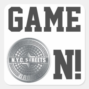 Sticker Carré Bronx de couverture de trou