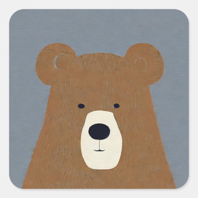 Sticker Carré Brown (Devant)