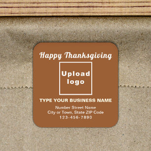 Sticker Carré Brown de Thanksgiving