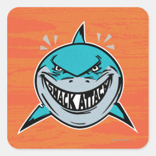 Sticker Carré Bruce - Attaque au requin