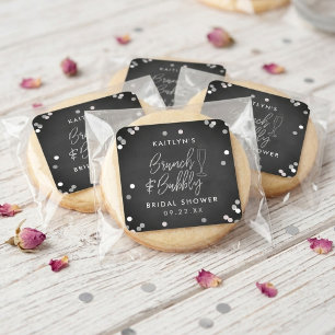 Sticker Carré Brunch & Bubbly Confetti Enterrement de Vie de Jeu