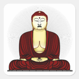 Sticker Carré Budda Gautama Bouddha Siddhartha Gautama