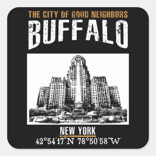 Sticker Carré Buffalo (Devant)