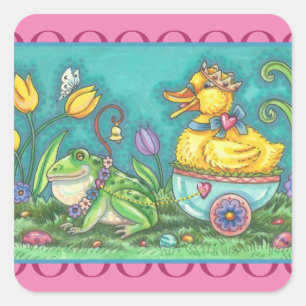 Sticker Carré BULLFROG & DUCK PRINCE EASTER STICKKERS Feuille