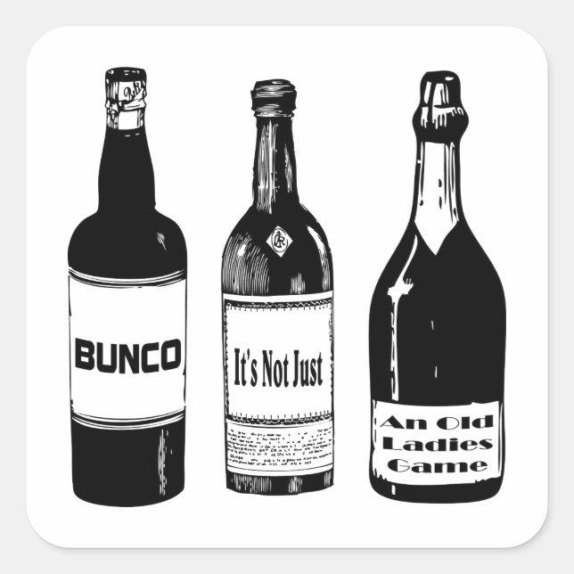 Sticker Carré Bunco Pas Seulement Un Vieux Jeu De Dames (Devant)