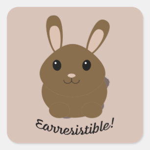 Sticker Carré Bunny Earresistible