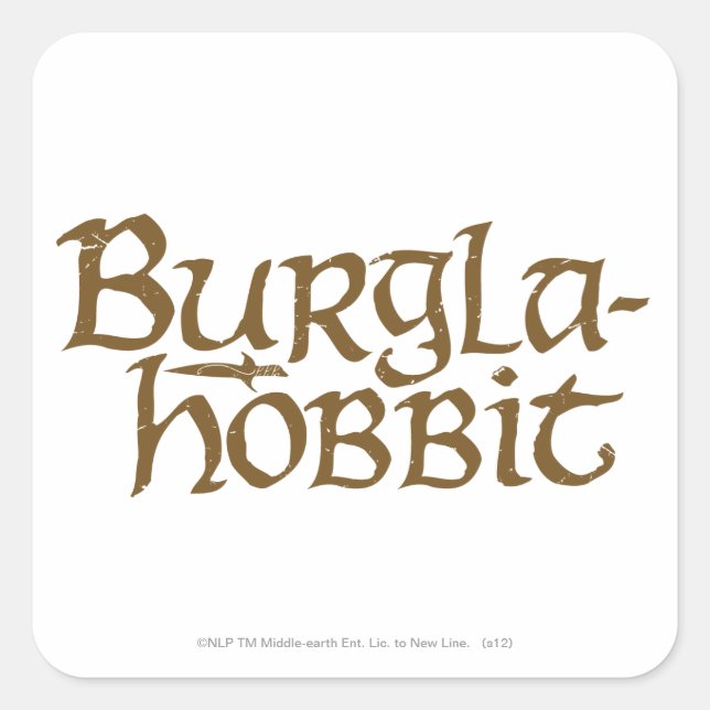 Sticker Carré Burgla Hobbit (Devant)