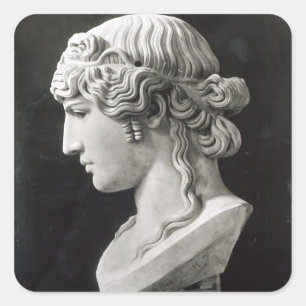 Sticker Carré Buste d'Antinous appelé 'Mondragone Antineux'