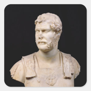 Sticker Carré Buste de l'empereur Hadrien trouvé en Crète