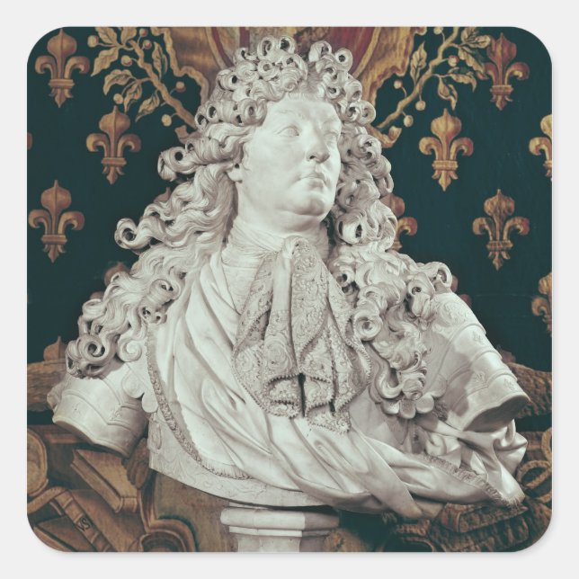 Sticker Carré Buste de Louis XIV 1686 (Devant)