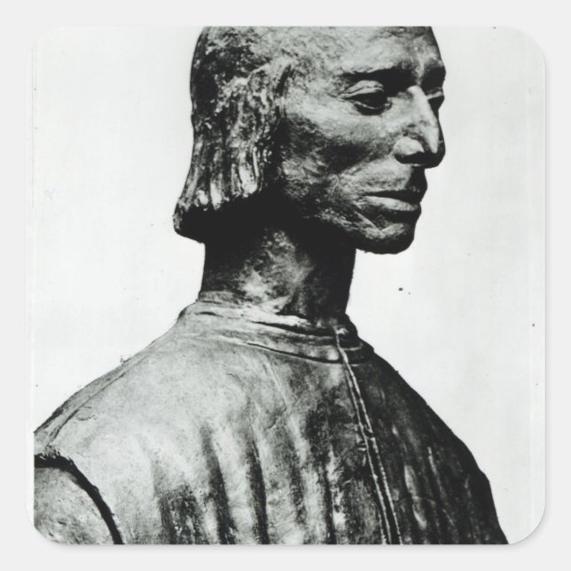 Sticker Carré Buste de Niccolo Machiavelli (Devant)