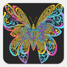 BUTTERFLY MANDALA ART POUR LA MÉDITATION SPIRITUEL