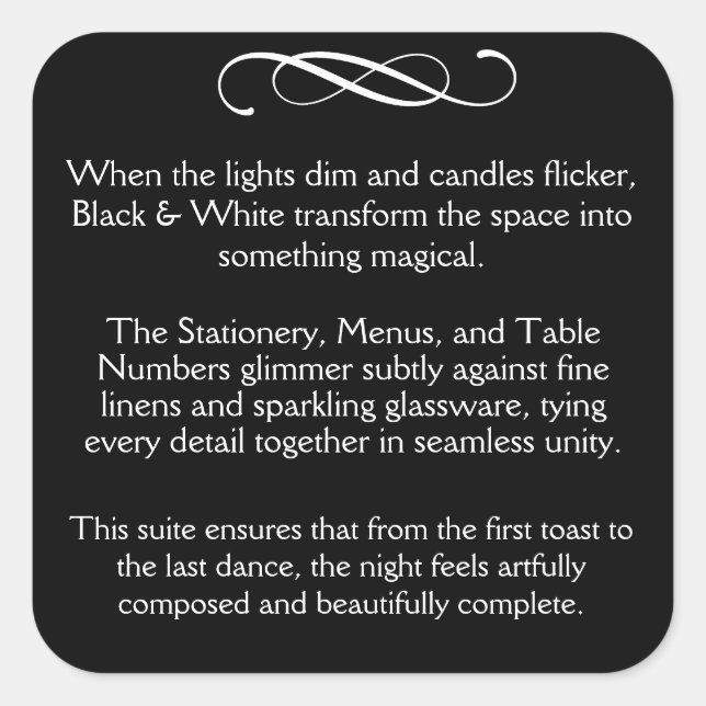 Sticker Carré BW Reception (Devant)