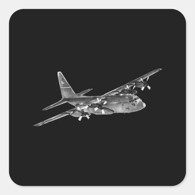 Sticker Carré C-130 Hercules (Devant)