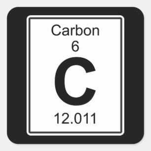 Sticker Carré C - Carbone
