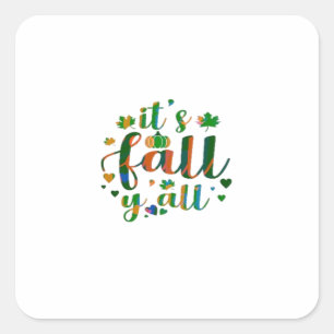 Sticker Carré C’est le style graphique de Fall Y’all