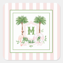 Cabana Rayures Palm Beach Monogram Crête
