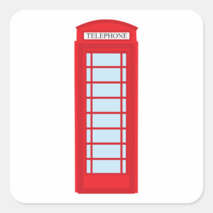 Sticker Carré Cabine de téléphone de Londres