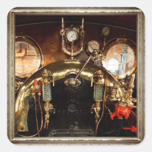 Sticker Carré Cabine du moteur à vapeur