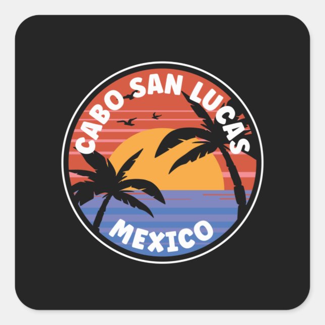 Sticker Carré Cabo San Lucas Mexico (Devant)