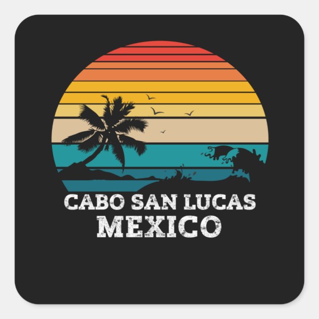 STICKER CARRÉ CABO SAN LUCAS MEXICO (Devant)