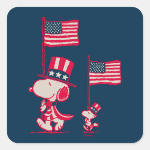 Sticker Carré cacahuètes   American Summer Old Glory