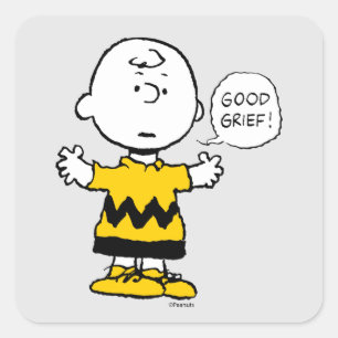 Sticker Carré cacahuètes Good Grief Charlie Brown