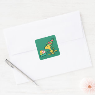 Sticker Carré cacahuètes   Plus Le Merrier Est Merrier