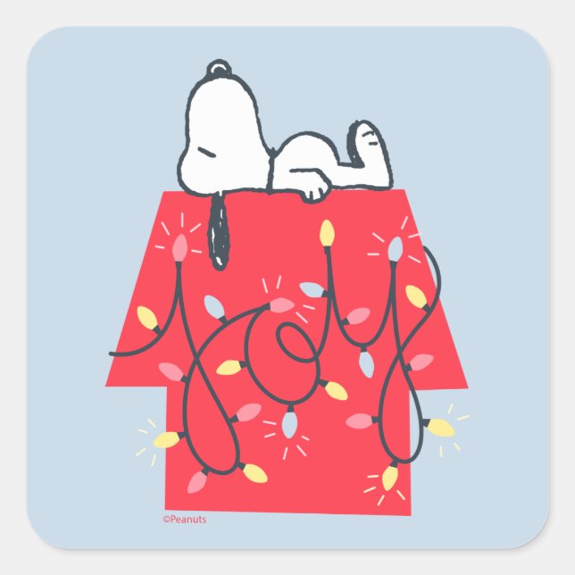 Sticker Carré cacahuètes | Snoopy's Holiday Dreamer (Devant)