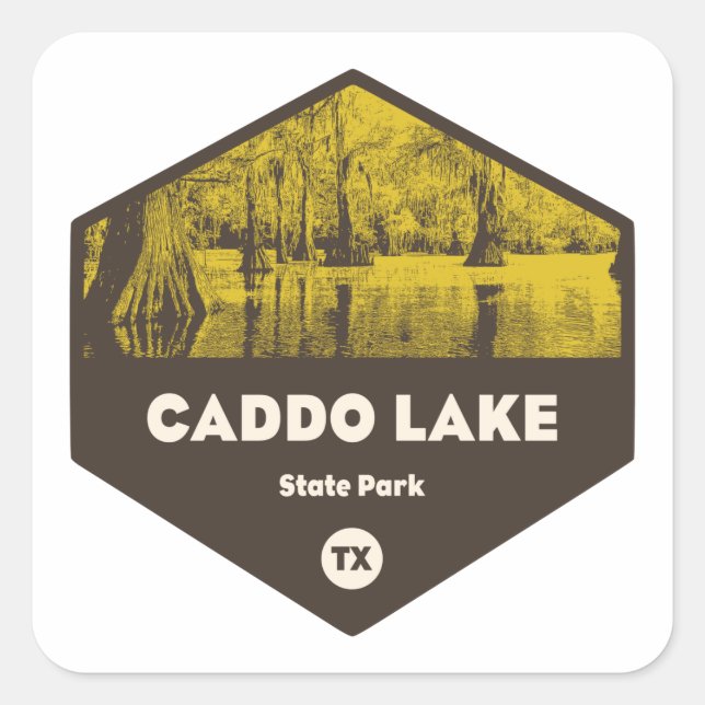 Sticker Carré Caddo Lake State Park Texas (Devant)