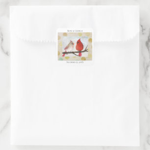 Sticker Carré Cadeau de faveur de mariage personnalisé pour coup