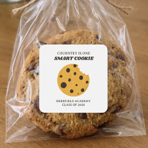 Sticker Carré Cadeau de fin d'études Smart Cookie