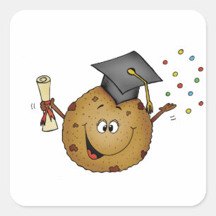 Sticker Carré Cadeau de graduation Smart Cookie
