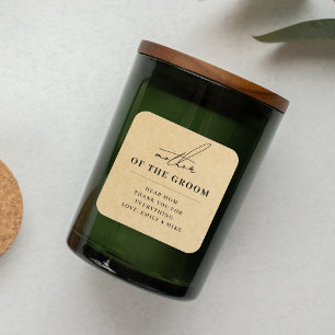 Sticker Carré Cadeau de mère de marié Kraft moderne